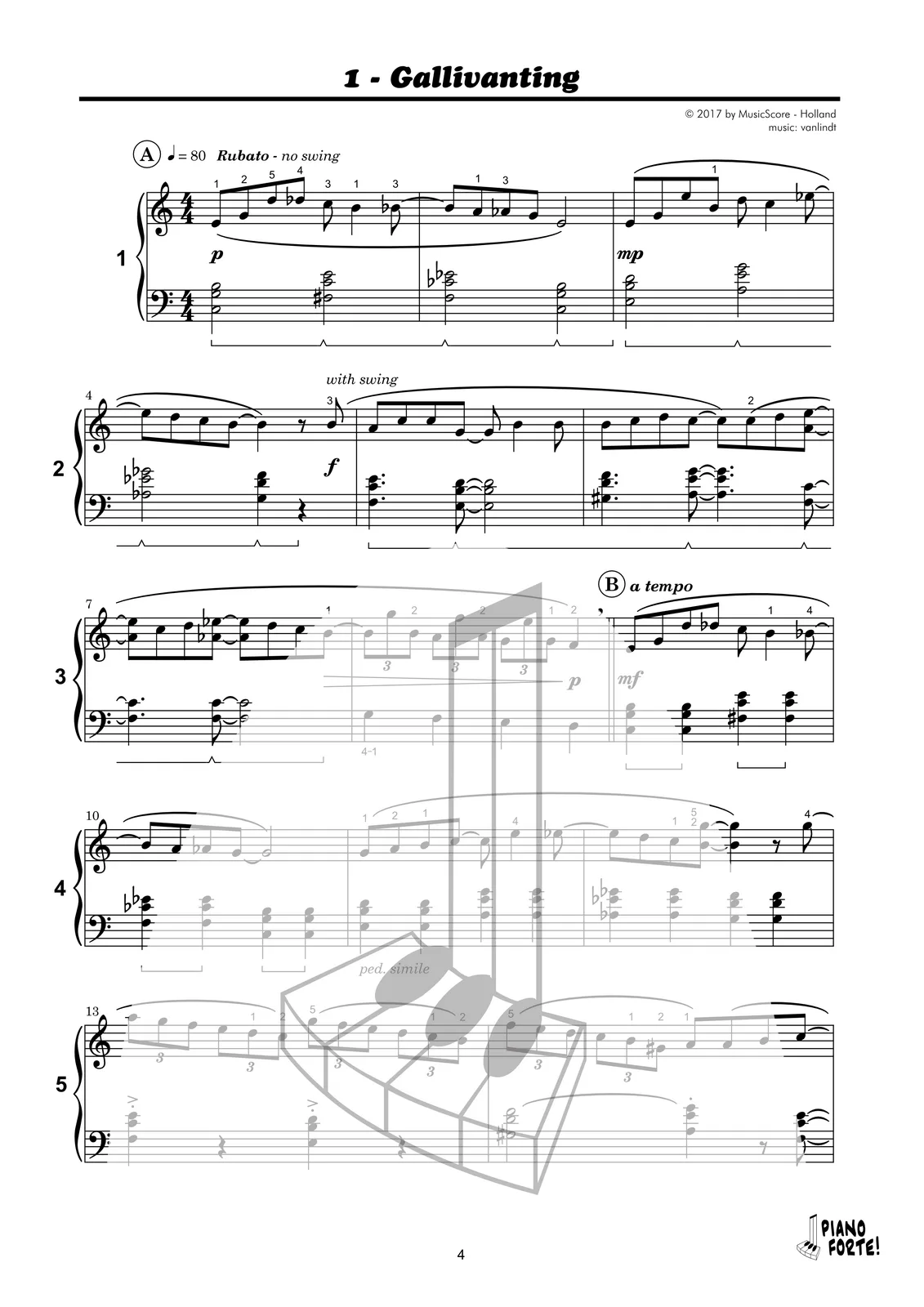 Voorbeeldpagina uit Piano Forte! 7
