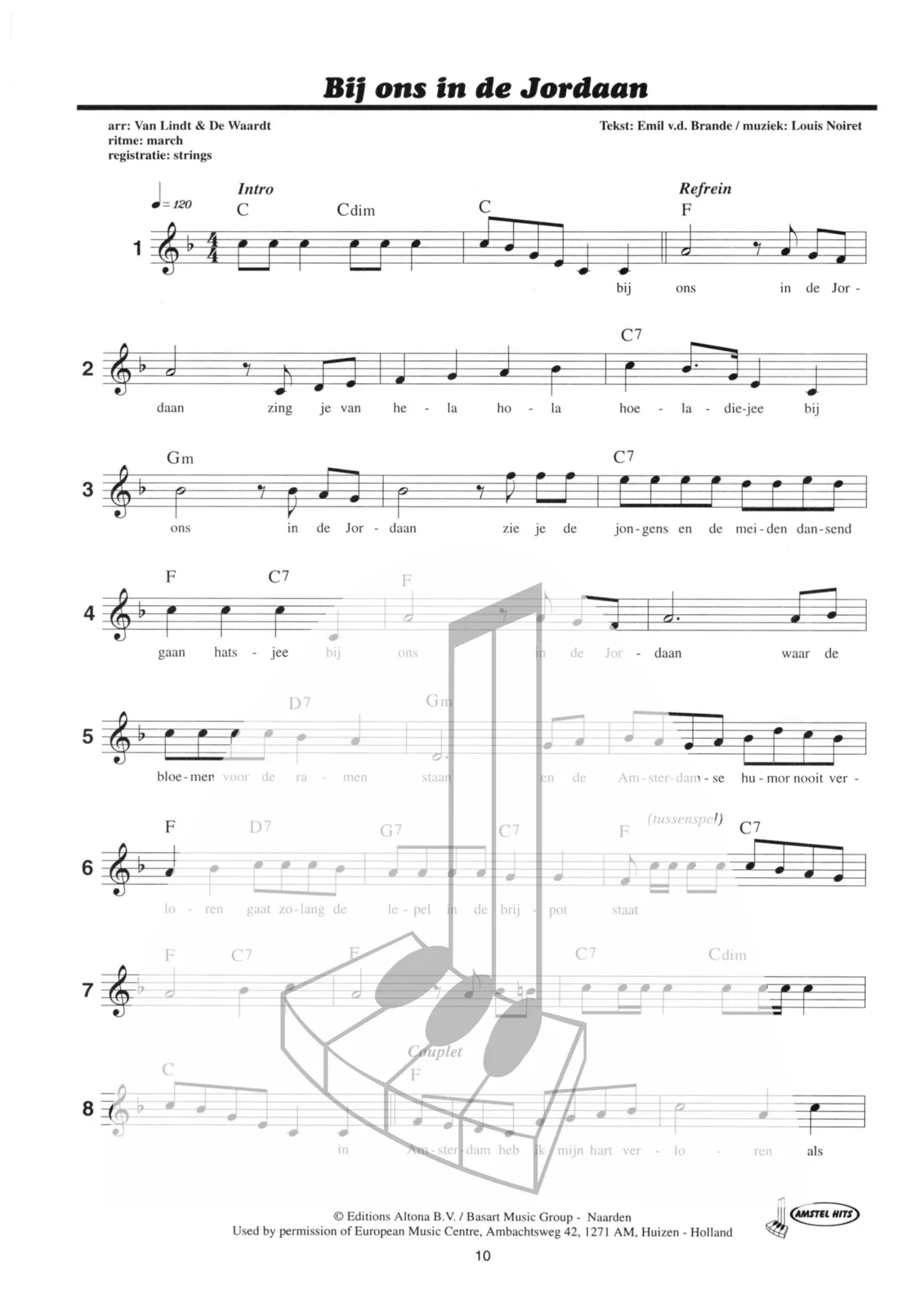 Voorbeeldpagina uit Amstel Hits