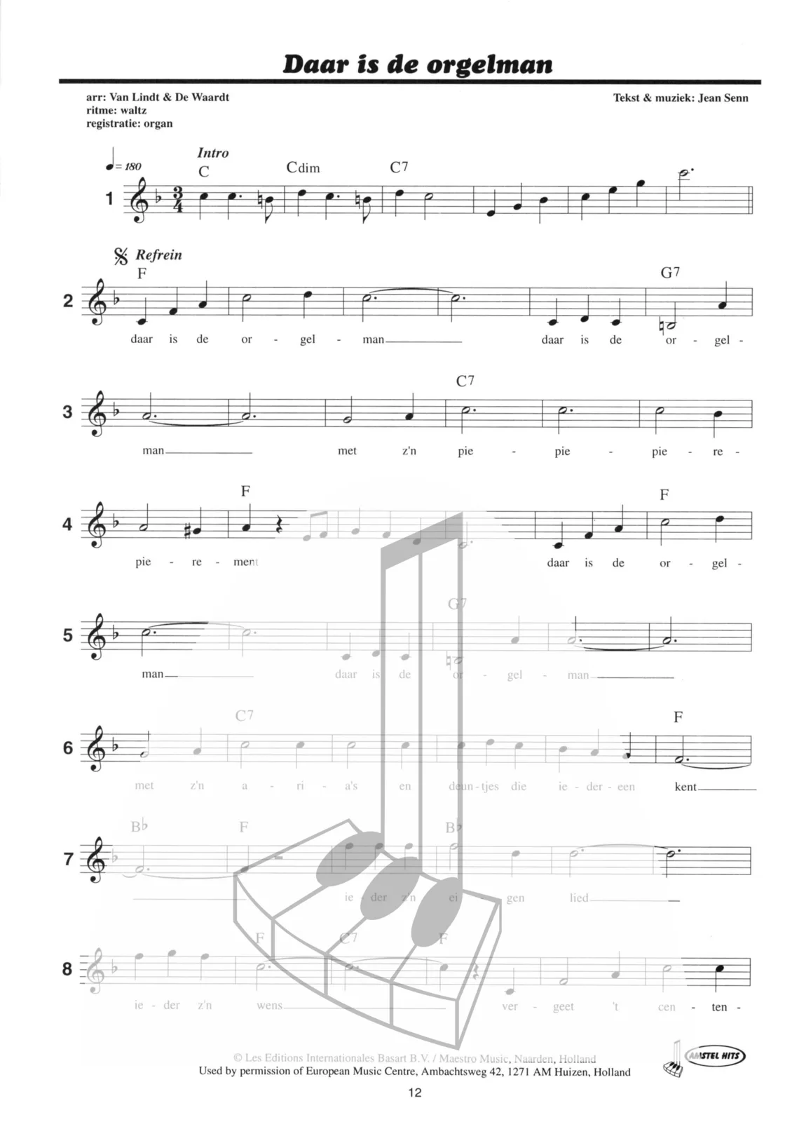 Voorbeeldpagina uit Amstel Hits