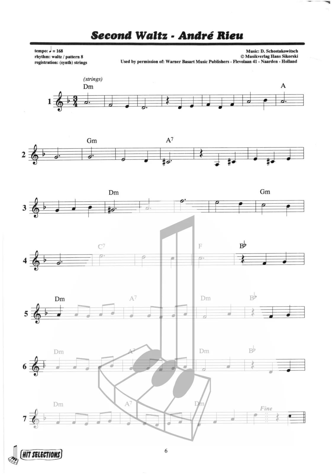Voorbeeldpagina uit Hit Selections