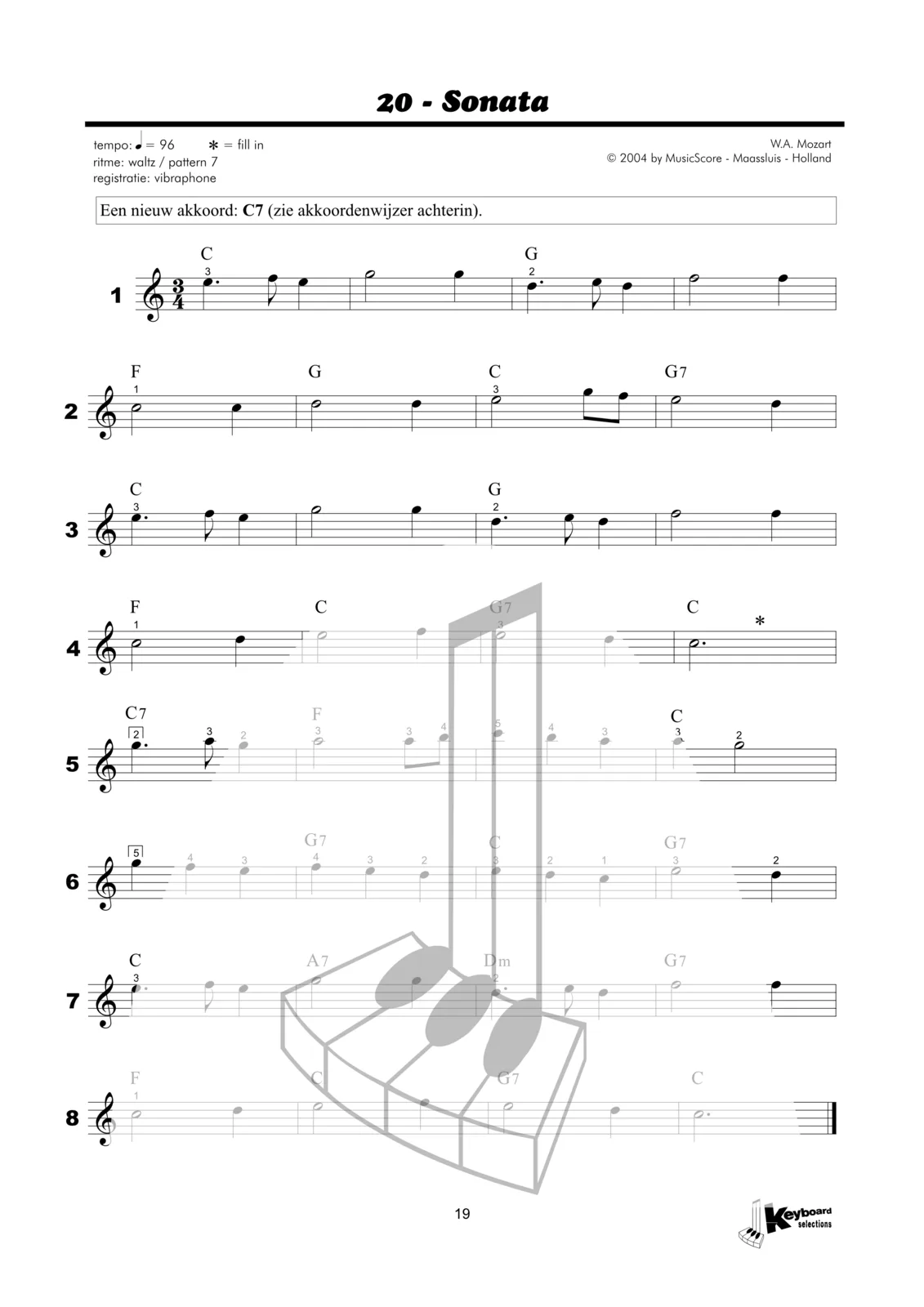 Voorbeeldpagina uit Keyboard Selections 2