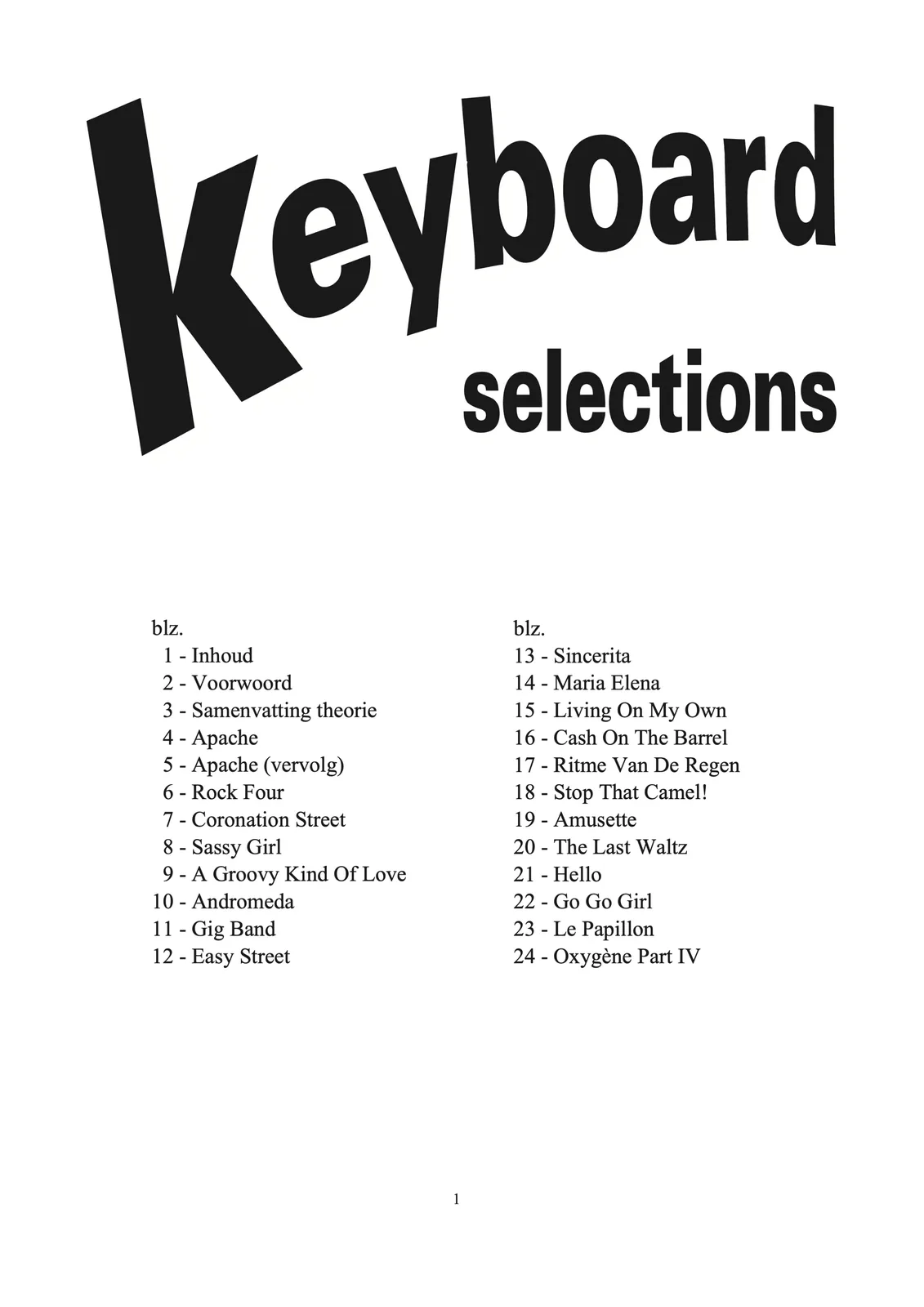 Voorbeeldpagina uit Keyboard Selections 5